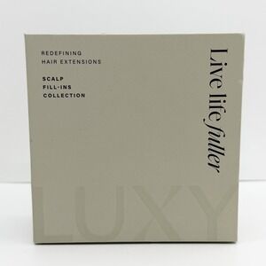 Luxy Hair Extensions 12" Off Black Scalp Hair Fill-Ins (30g) Open Box Full Set